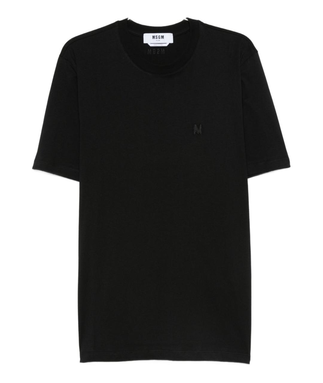 MSGM Черная хлопковая футболка, фото 1