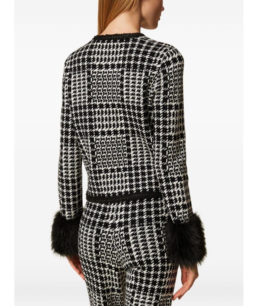 TWIN-SET Черный вискозный жакет/пиджак, фото 5