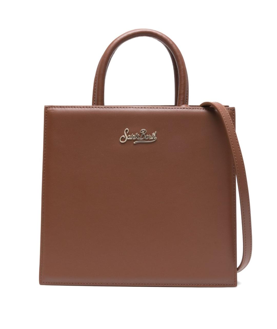 MC2 SAINT BARTH Коричневая кожаная сумка тоут, фото 1