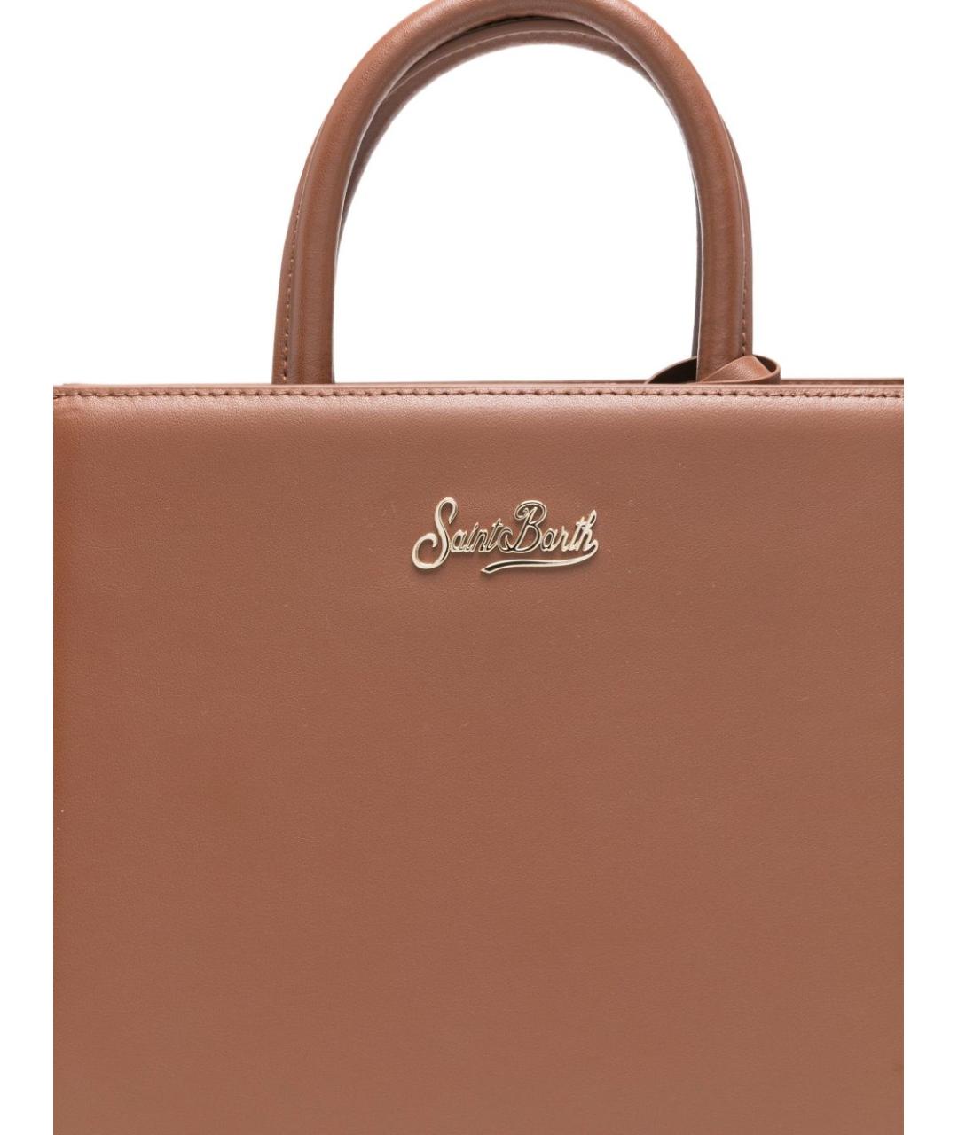 MC2 SAINT BARTH Коричневая кожаная сумка тоут, фото 5