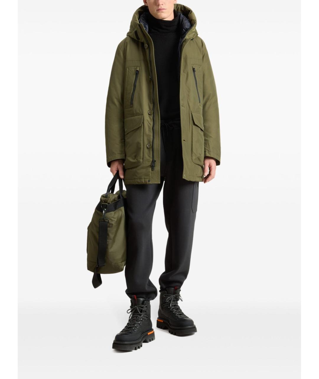 WOOLRICH Зеленая хлопковая парка, фото 3