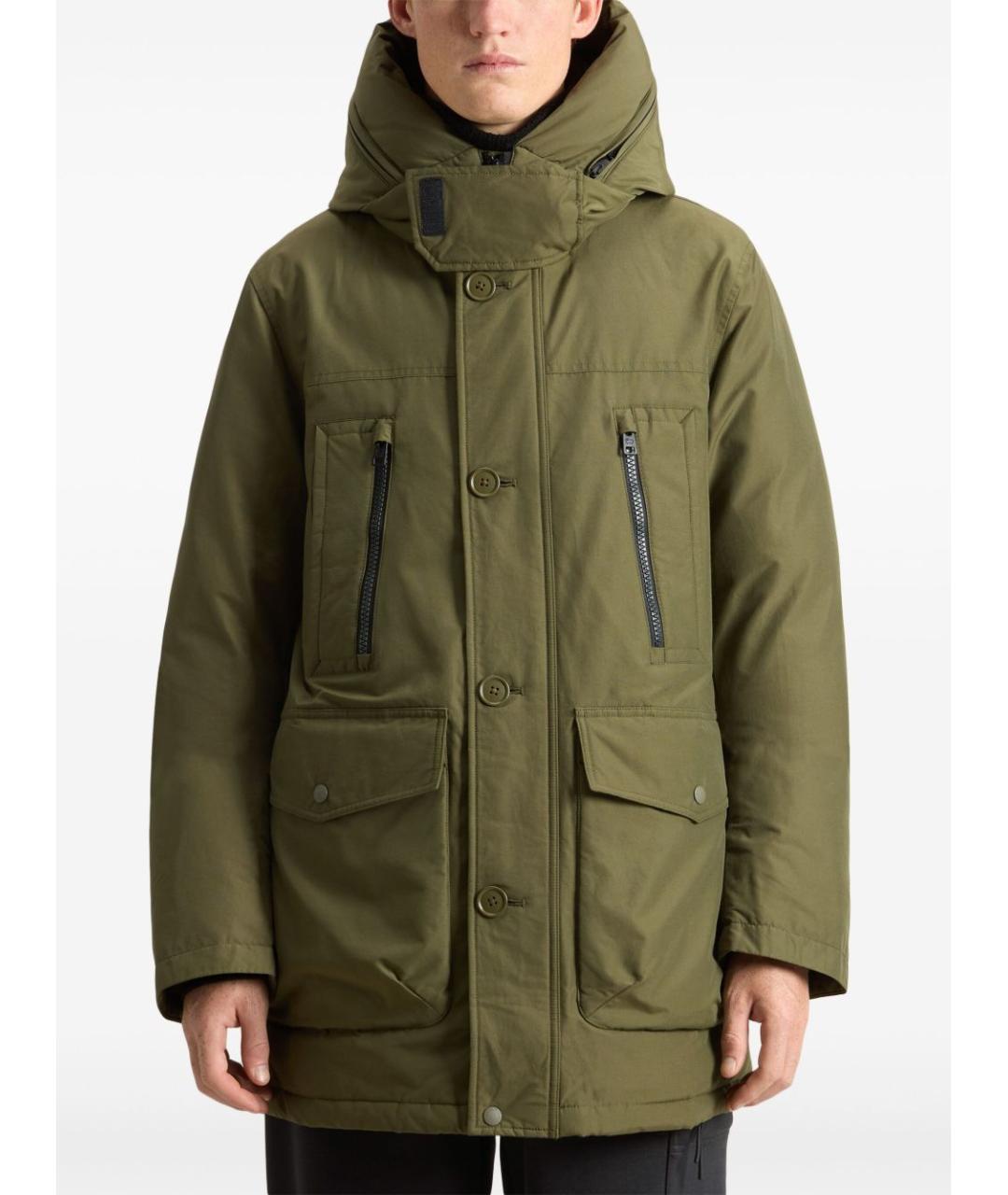 WOOLRICH Зеленая хлопковая парка, фото 6