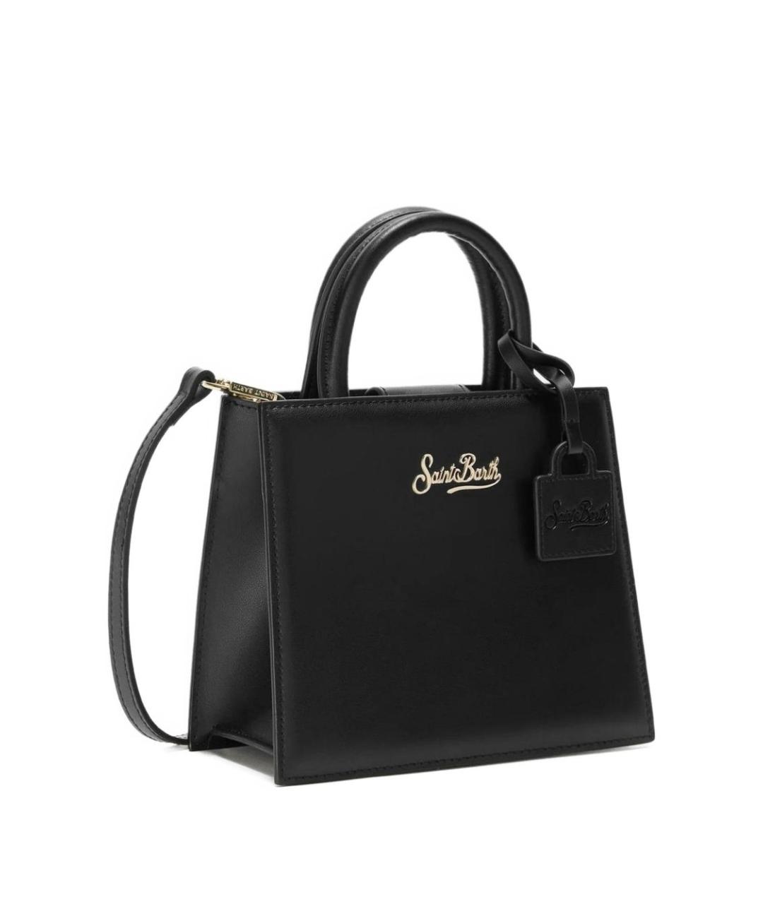 MC2 SAINT BARTH Черная кожаная сумка через плечо, фото 3