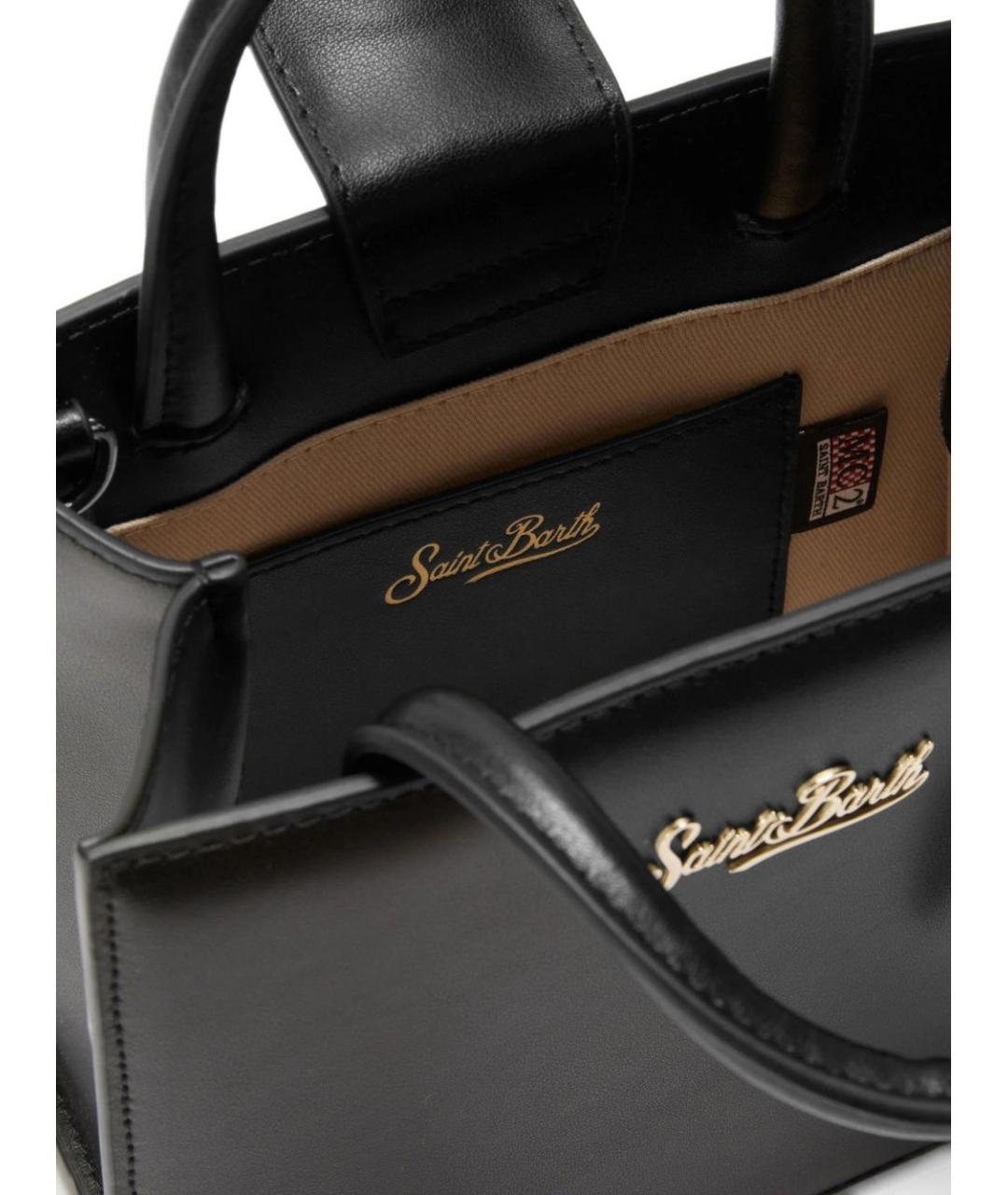 MC2 SAINT BARTH Черная кожаная сумка через плечо, фото 2