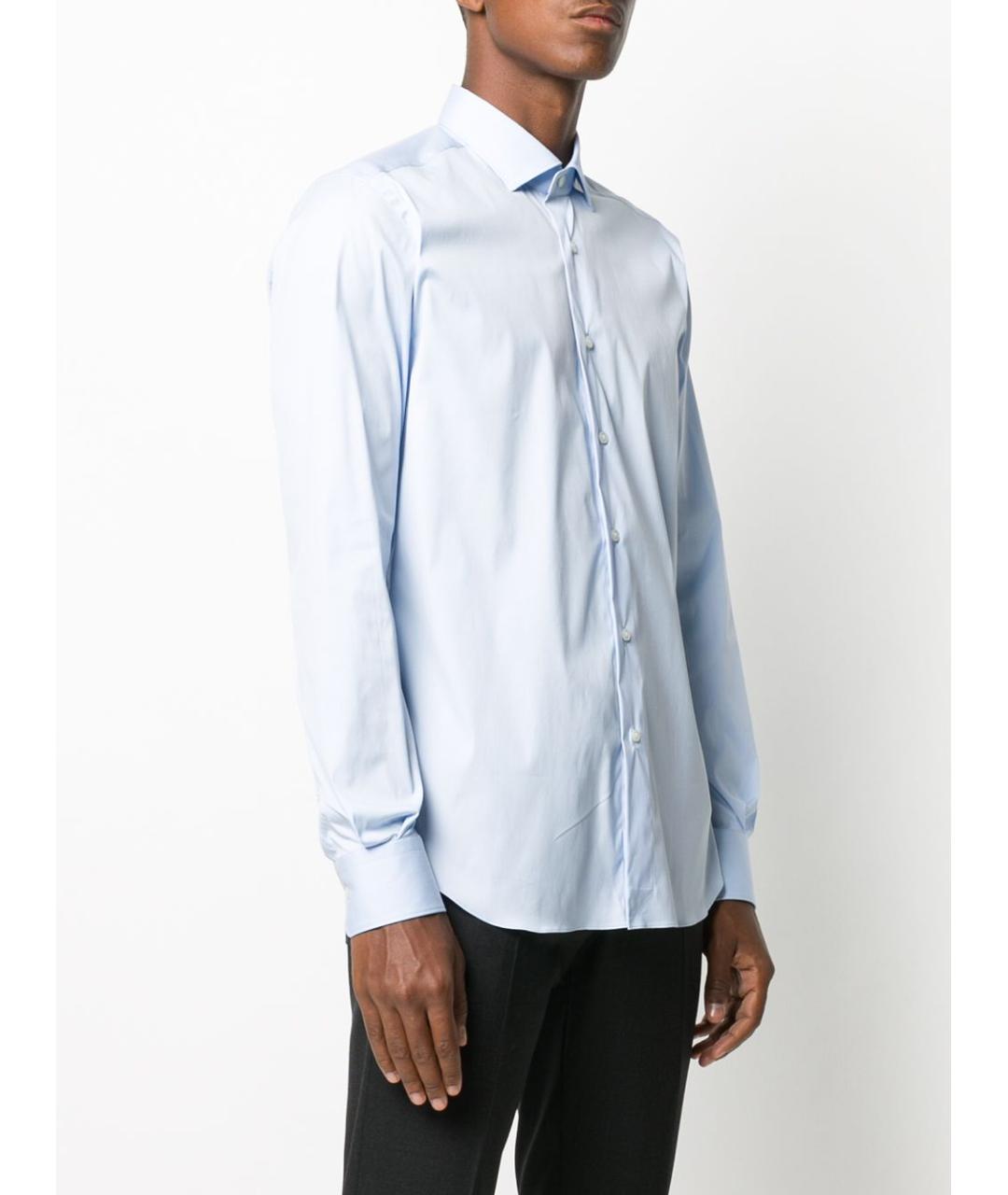 XACUS Голубая хлопковая классическая рубашка, фото 3