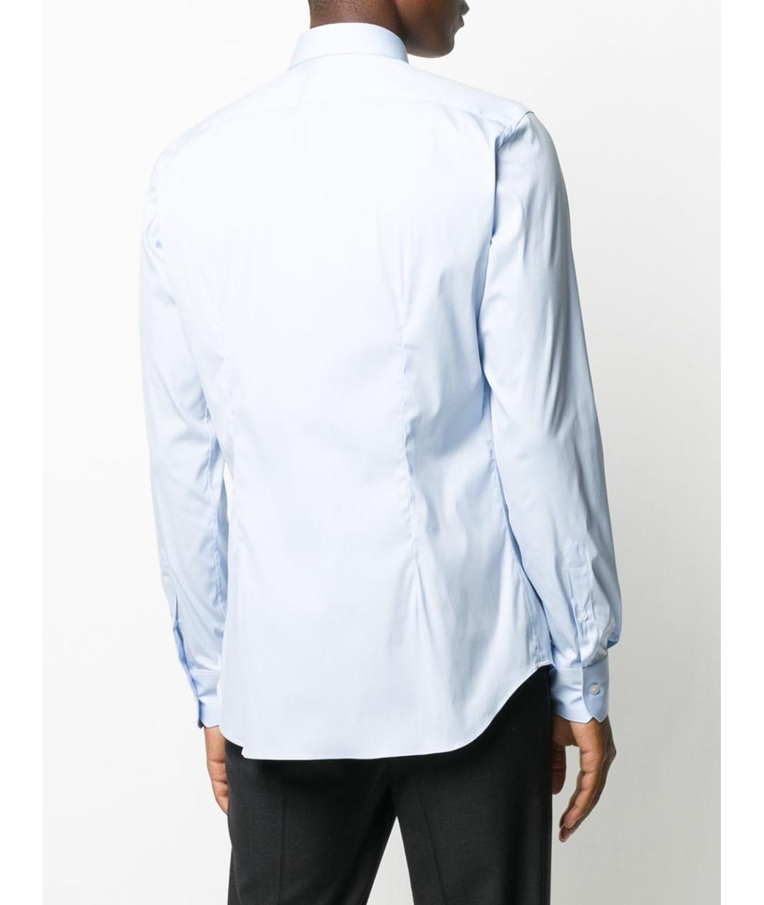 XACUS Голубая хлопковая классическая рубашка, фото 4