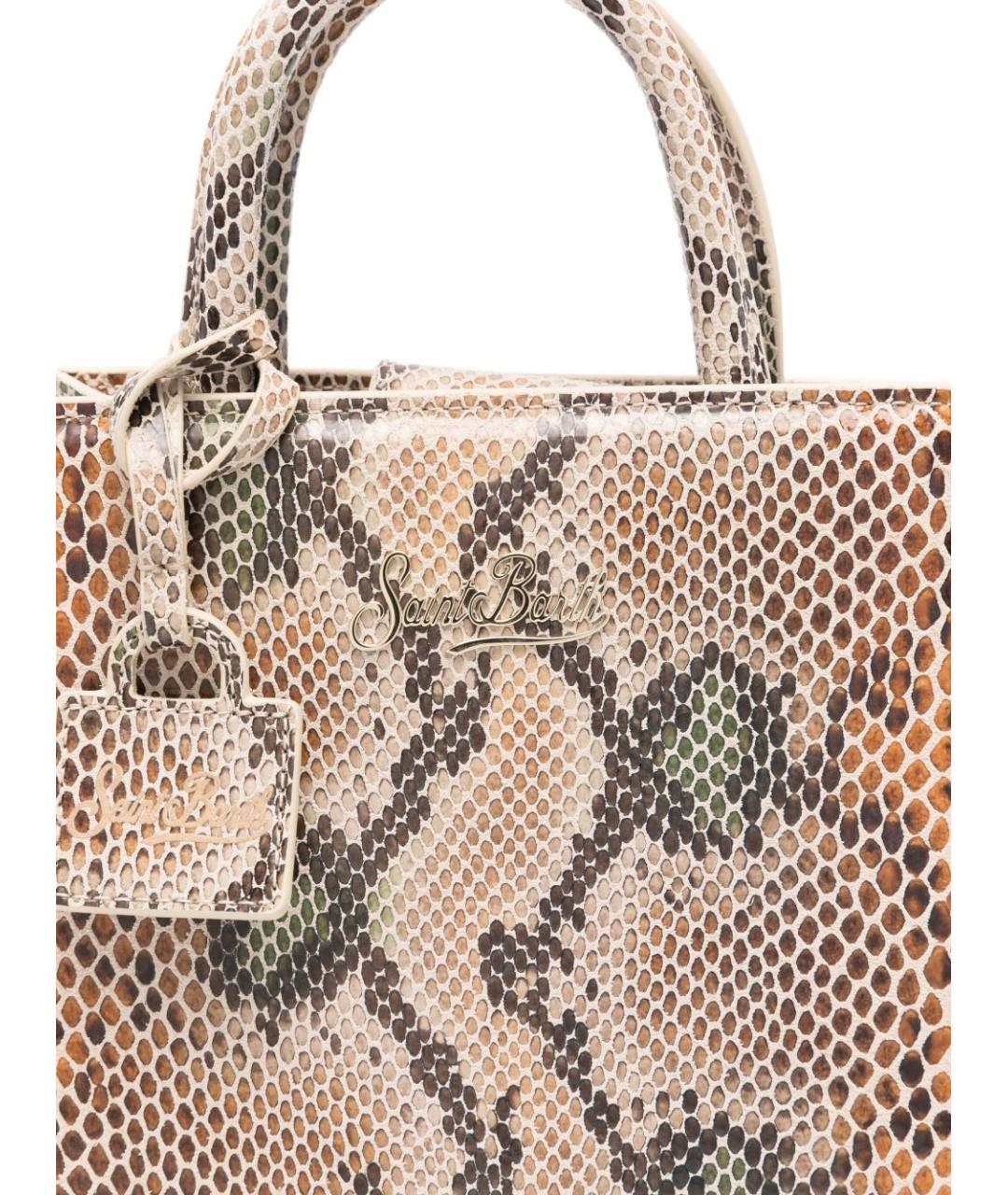 MC2 SAINT BARTH Коричневая кожаная сумка тоут, фото 5