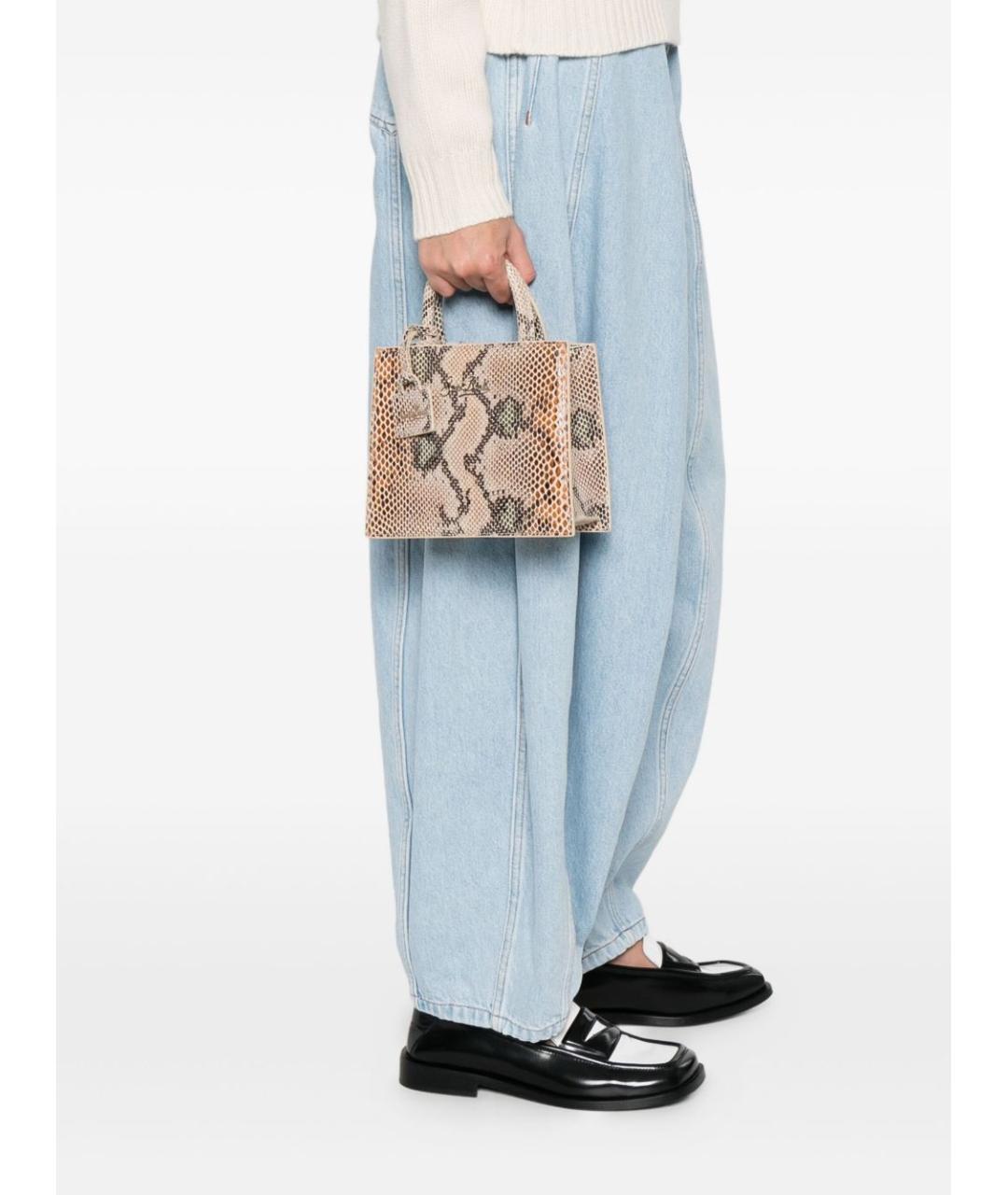 MC2 SAINT BARTH Коричневая кожаная сумка тоут, фото 2