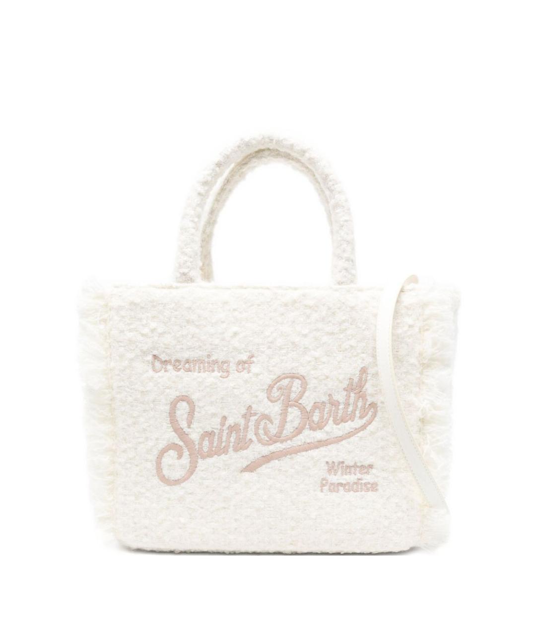 MC2 SAINT BARTH Белая синтетическая сумка с короткими ручками, фото 1