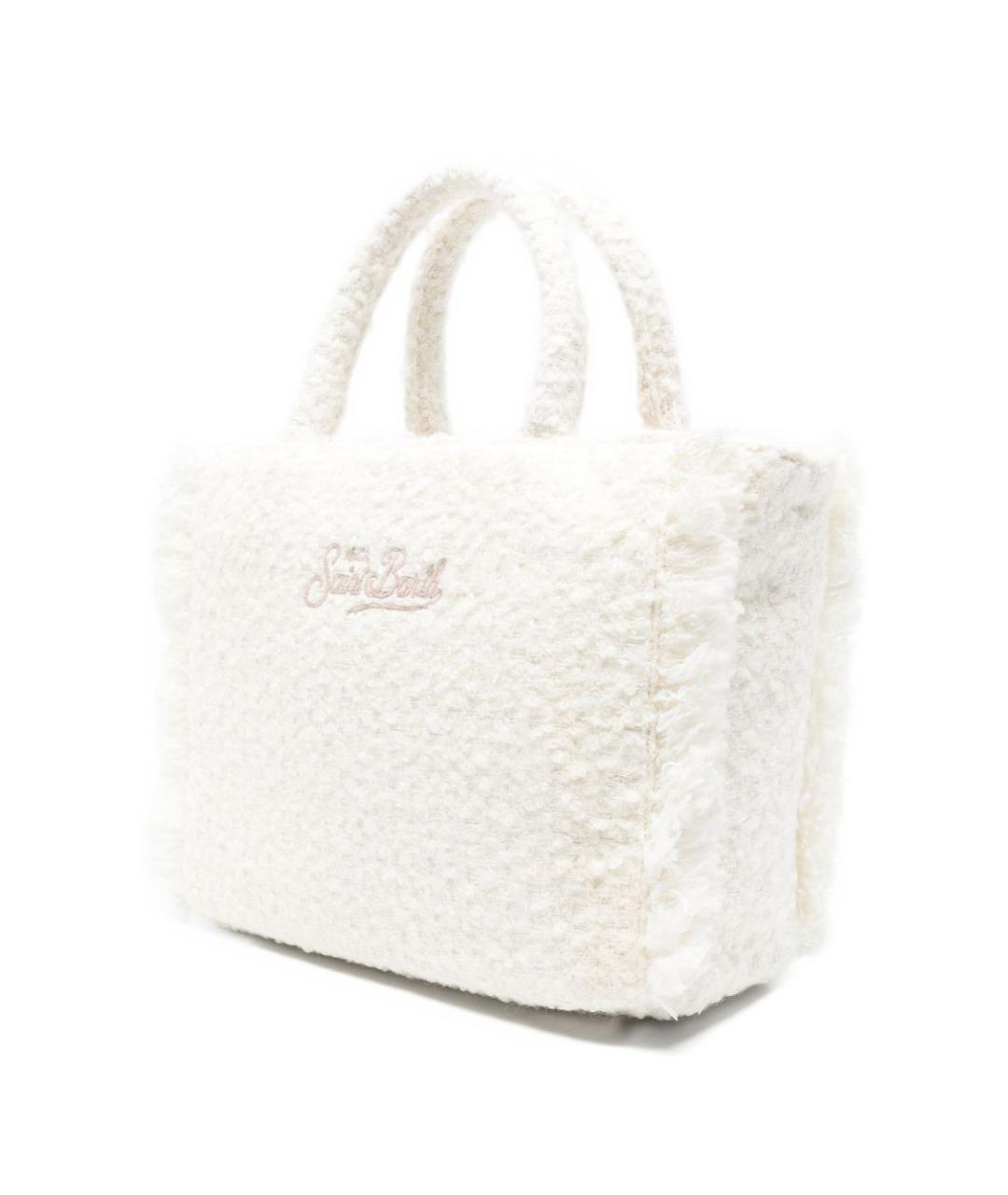 MC2 SAINT BARTH Белая синтетическая сумка с короткими ручками, фото 5