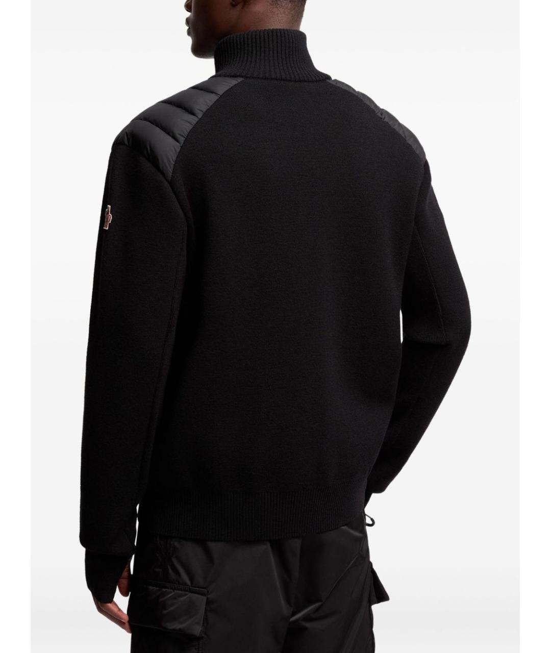 MONCLER GRENOBLE Черный шерстяной кардиган, фото 3