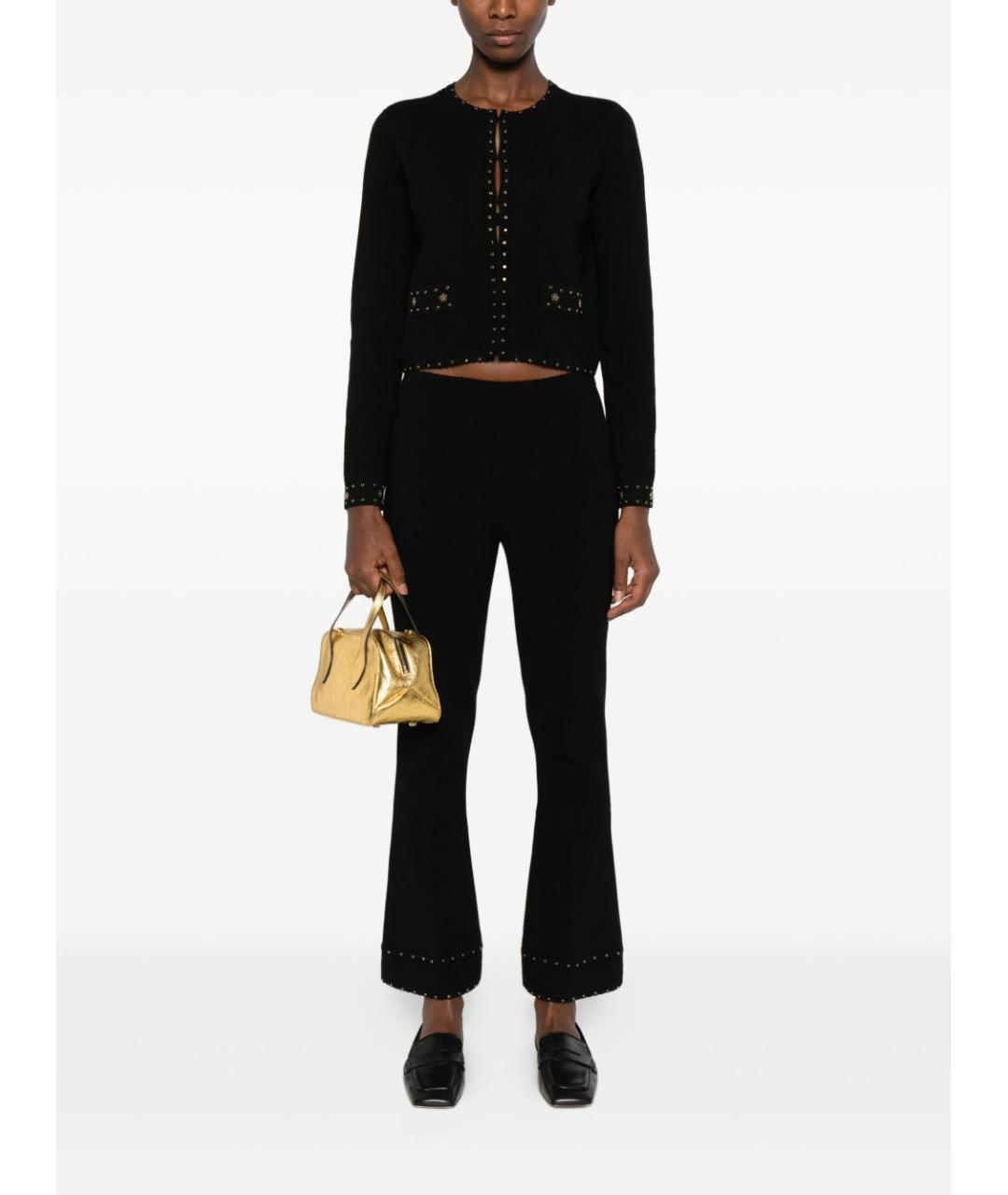 TWIN-SET Черный хлопковый кардиган, фото 4