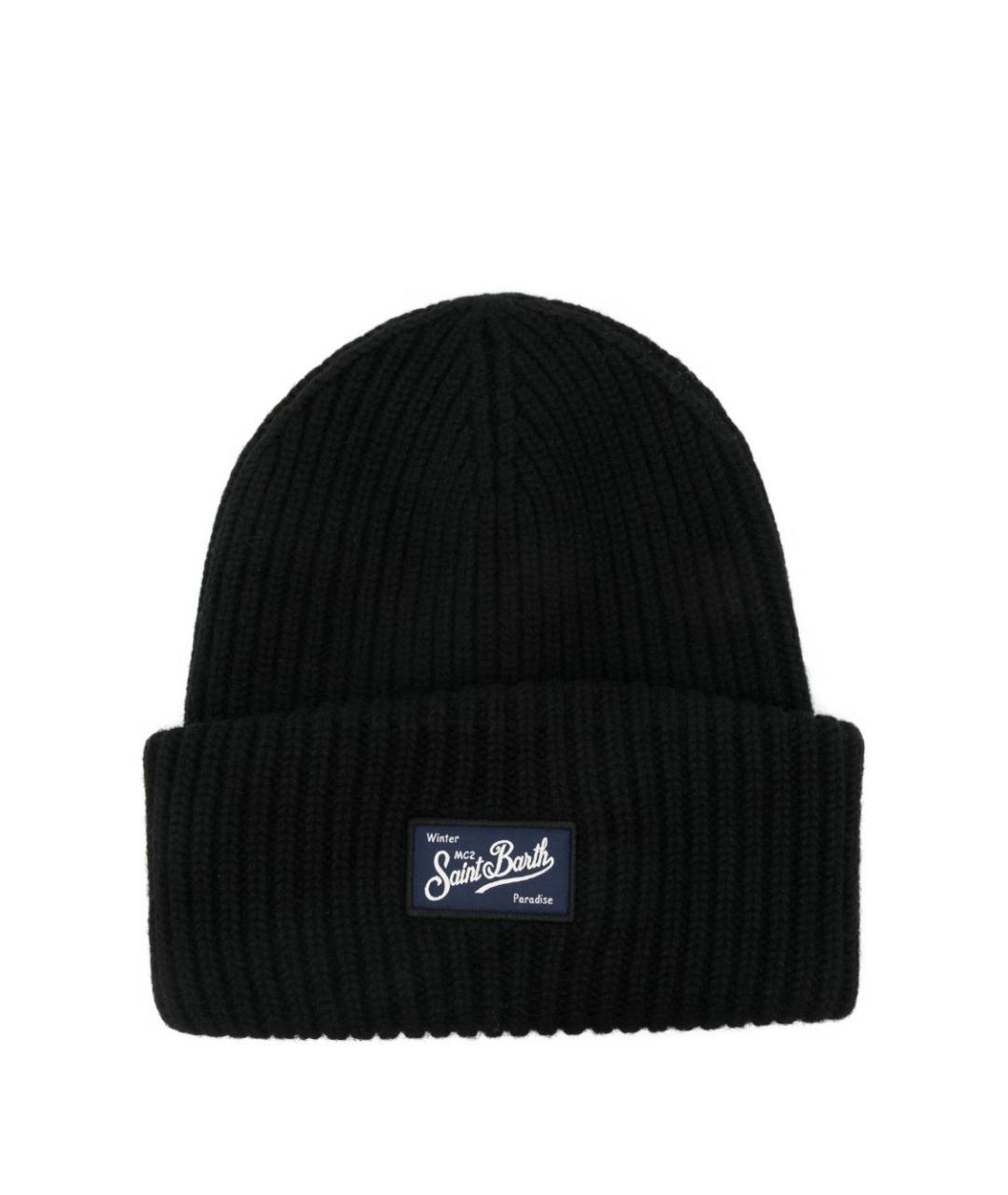 MC2 SAINT BARTH Черная шерстяная шапка, фото 1