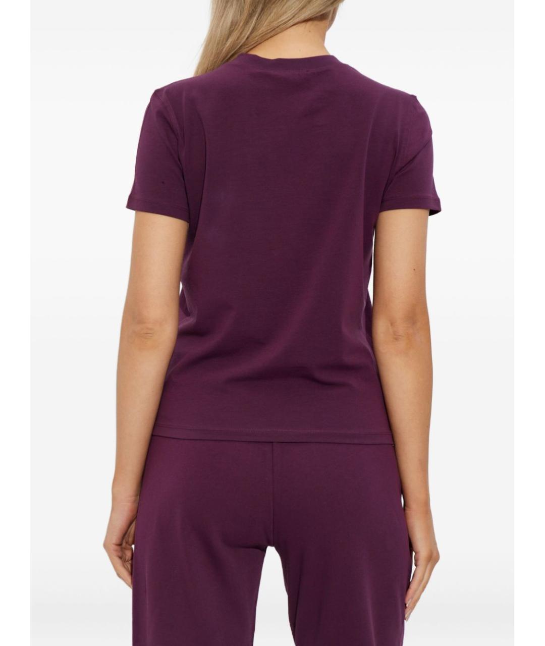 VERSACE JEANS COUTURE Бордовая хлопковая футболка, фото 3