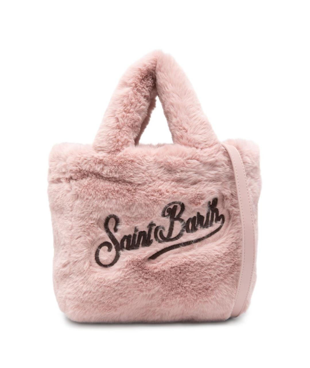 MC2 SAINT BARTH Розовая синтетическая сумка тоут, фото 1