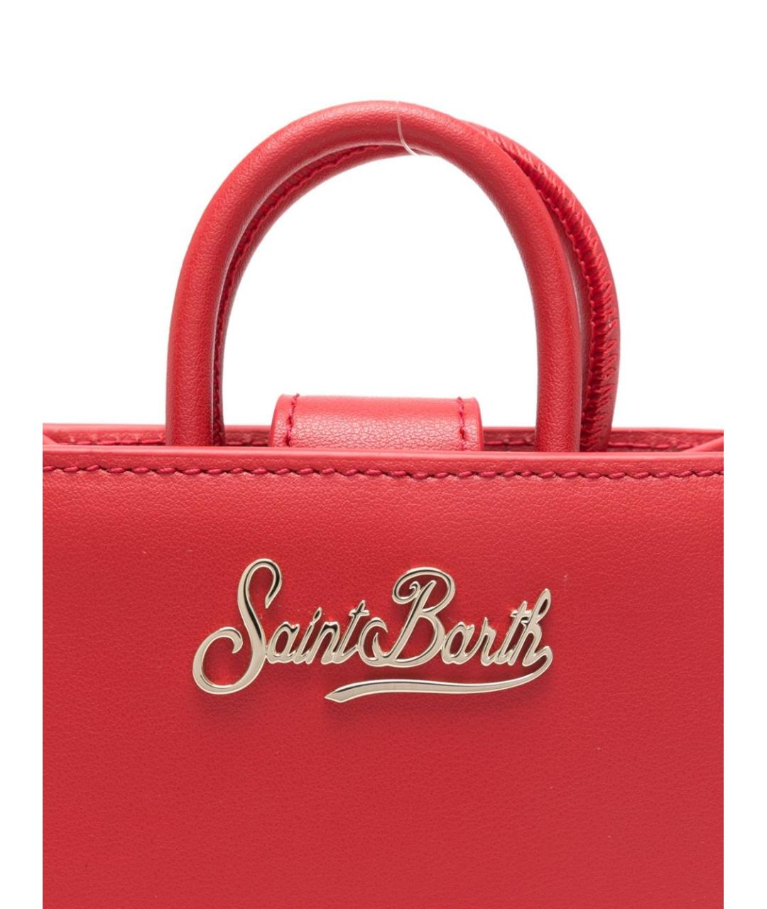 MC2 SAINT BARTH Красная кожаная сумка тоут, фото 2