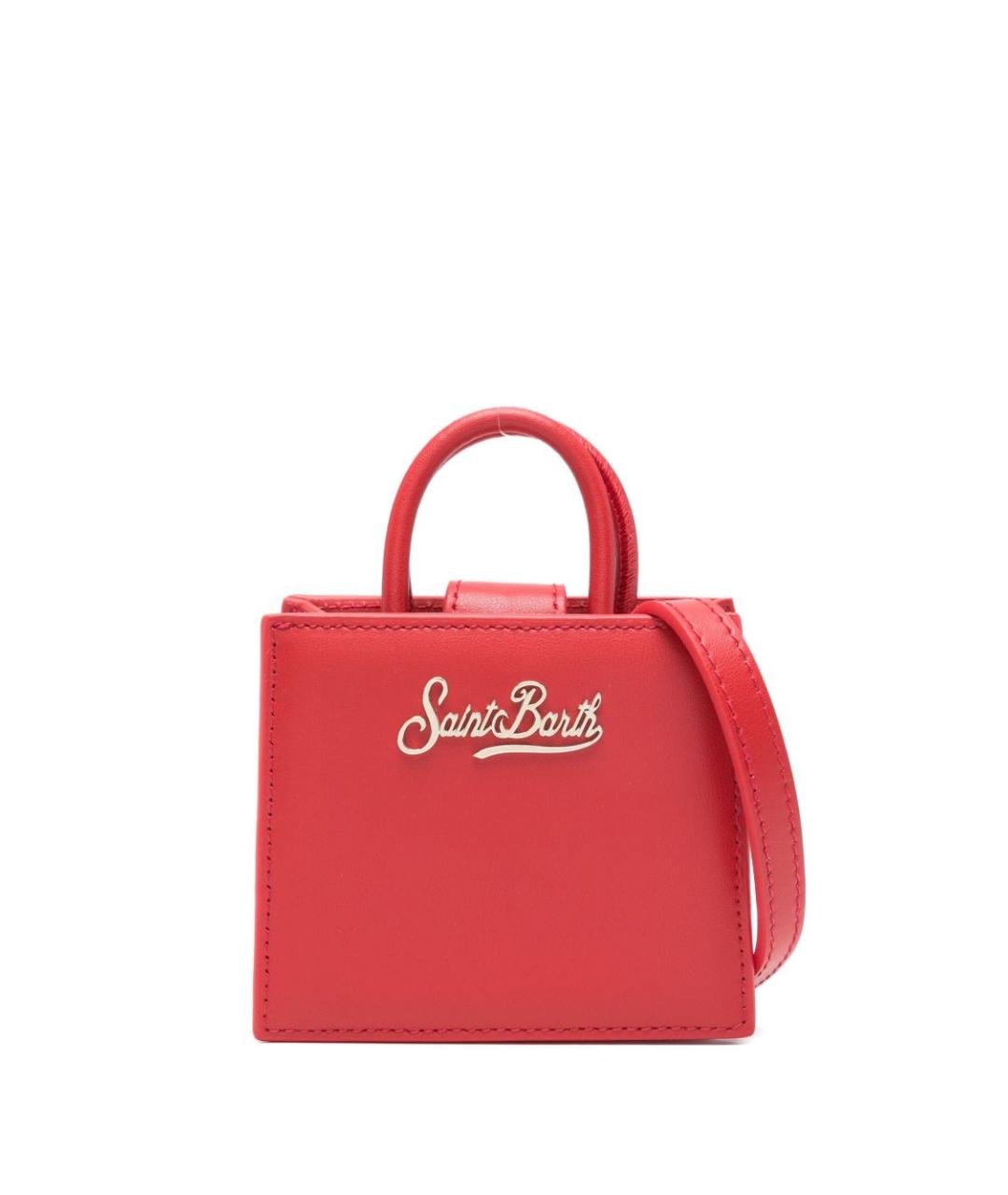 MC2 SAINT BARTH Красная кожаная сумка тоут, фото 1