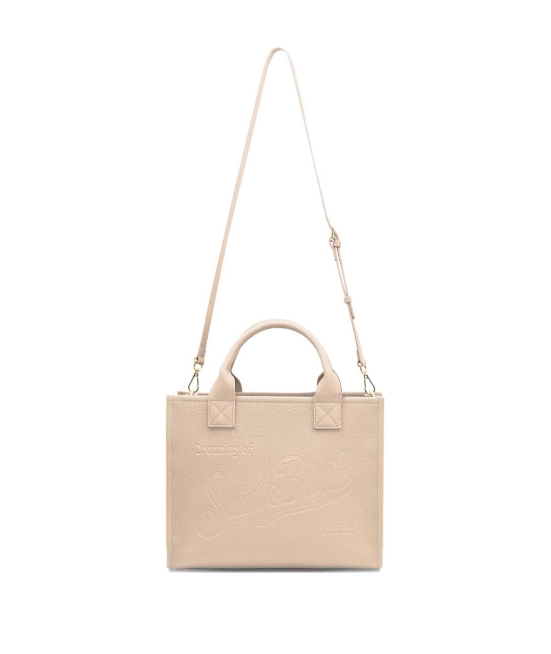 MC2 SAINT BARTH Бежевая кожаная сумка через плечо, фото 3