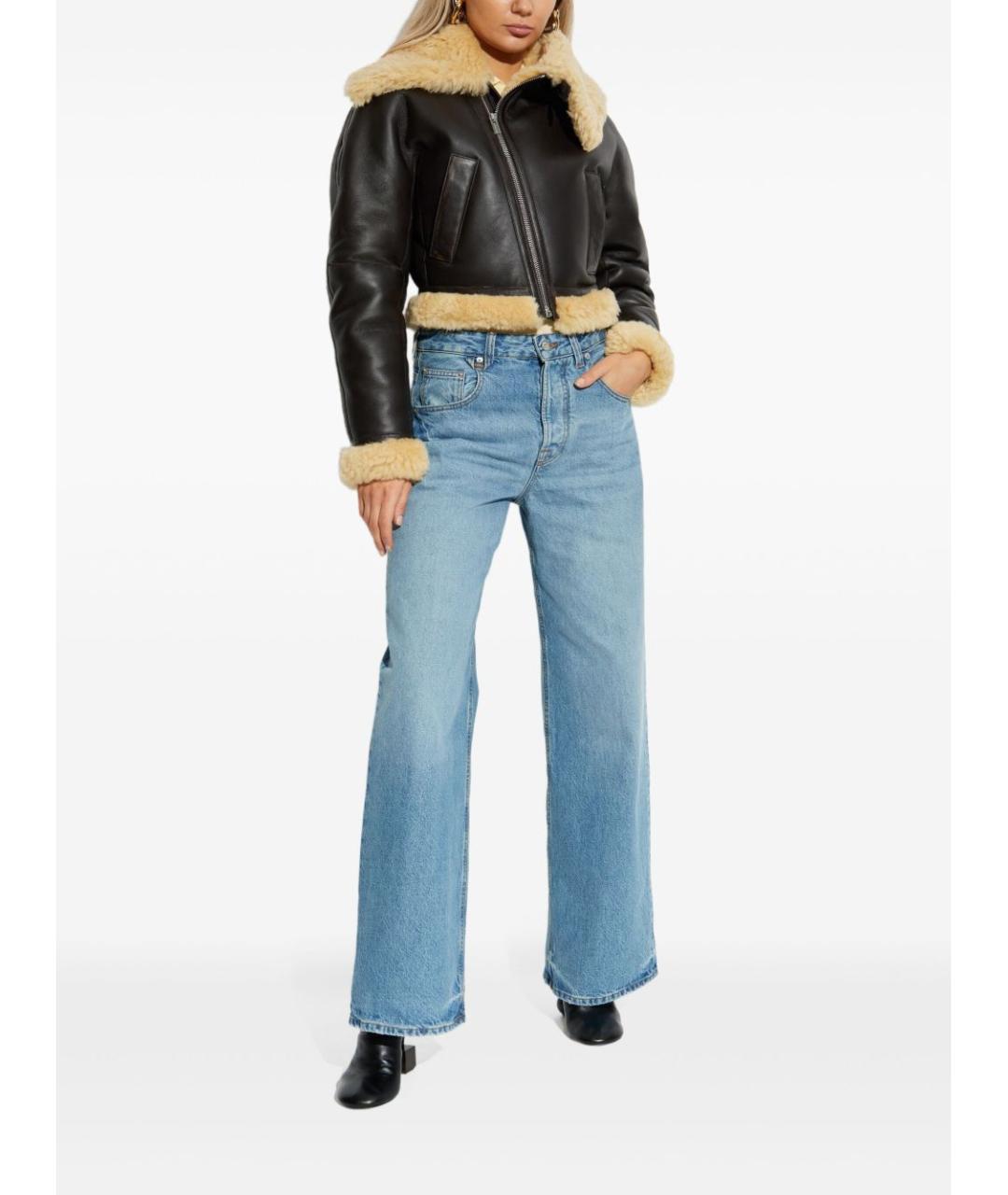 JACQUEMUS Коричневая кожаная куртка, фото 5