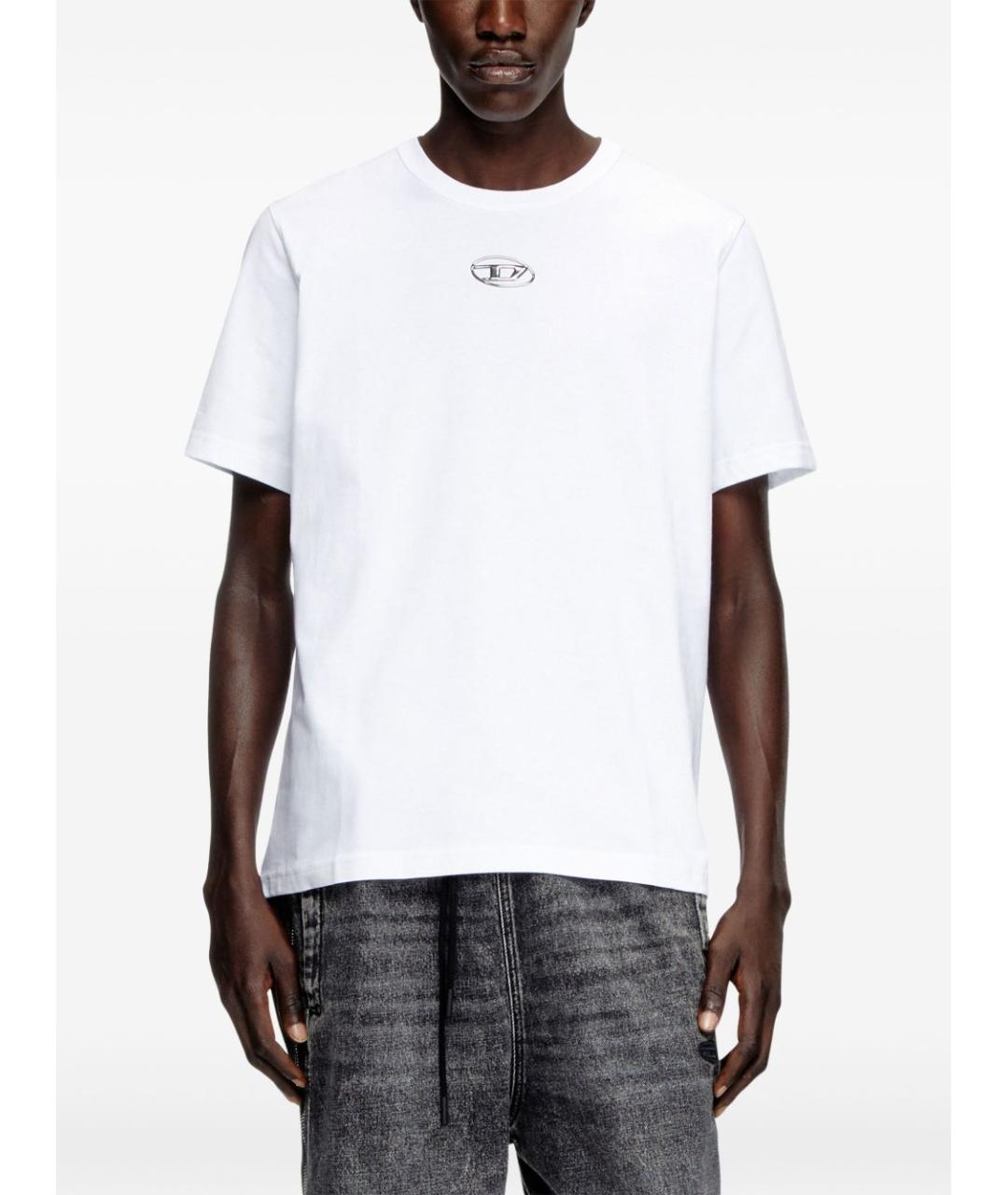 DIESEL Белая хлопковая футболка, фото 2