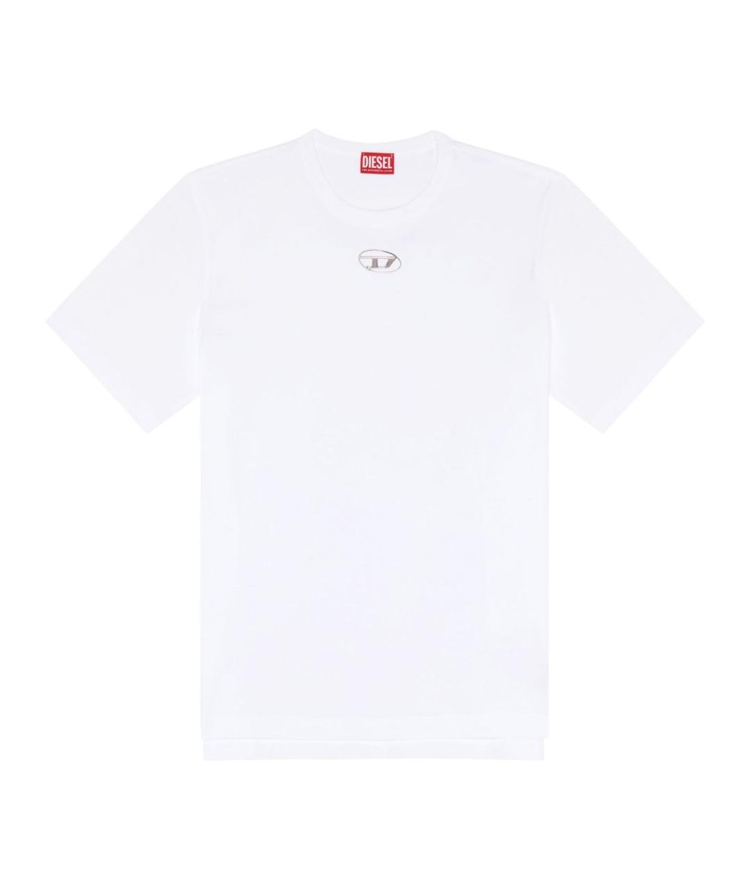 DIESEL Белая хлопковая футболка, фото 1