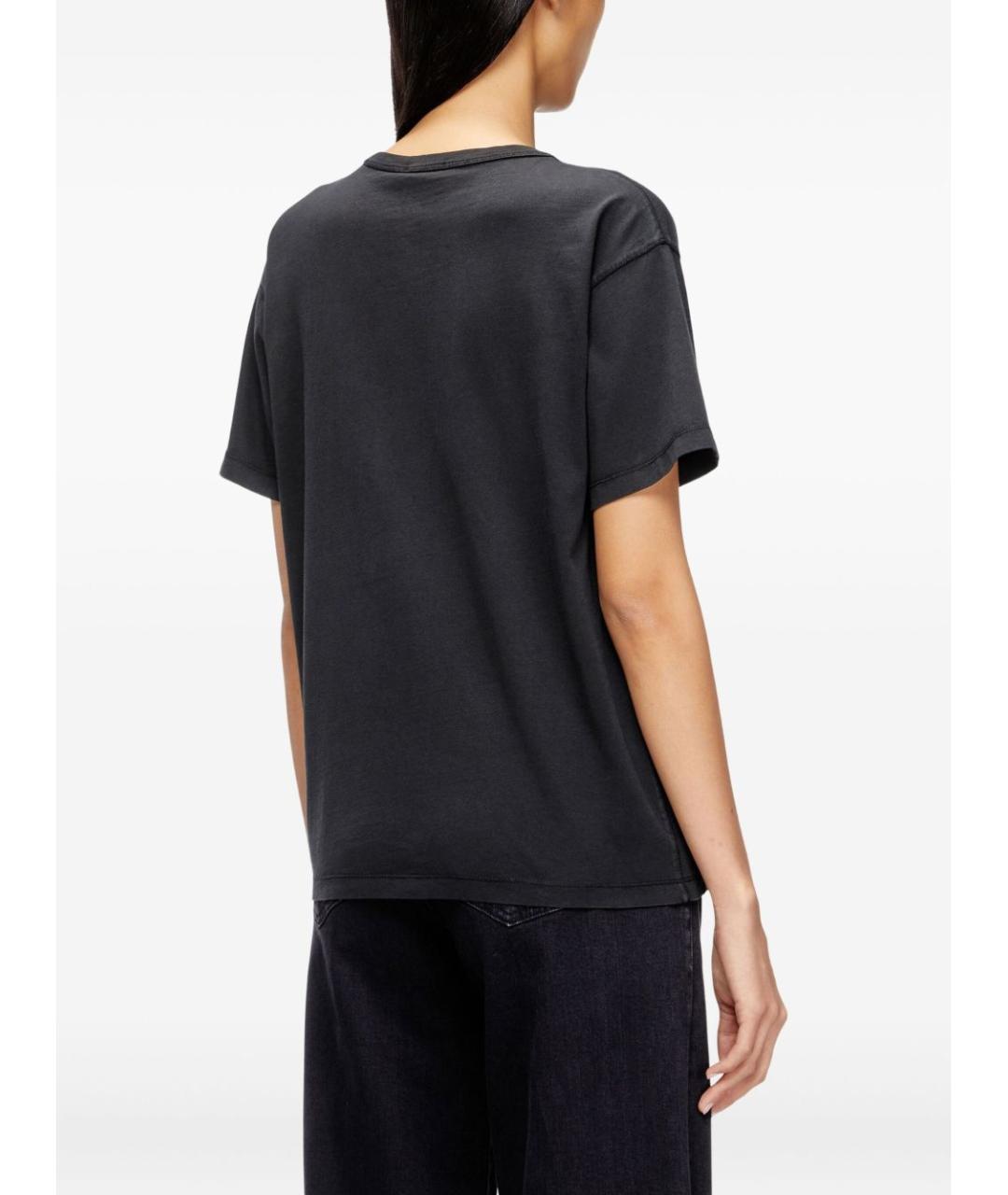 DIESEL Черная хлопковая футболка, фото 4