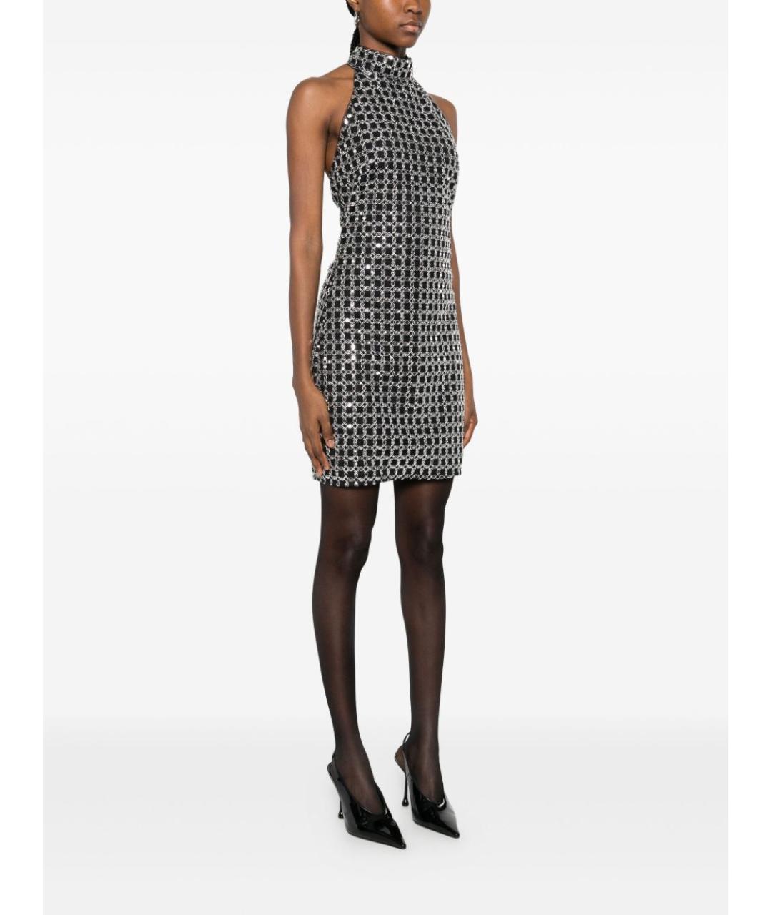 ROTATE Черное полиэстеровое коктейльное платье, фото 4