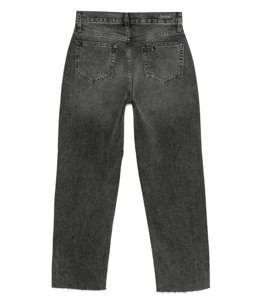 LIU JO Черные хлопковые прямые джинсы, фото 2