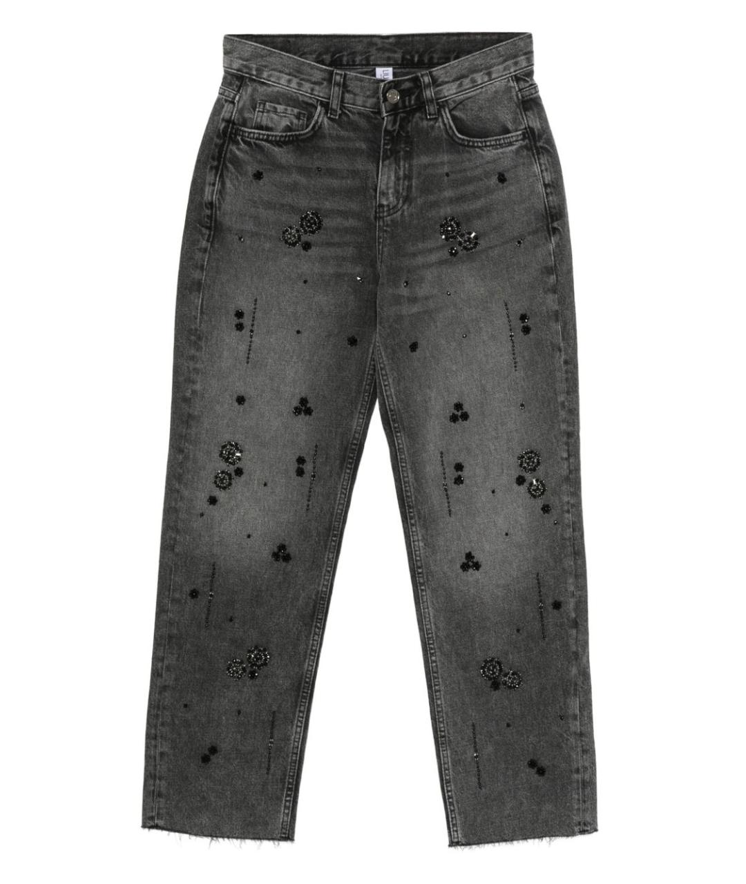 LIU JO Черные хлопковые прямые джинсы, фото 1