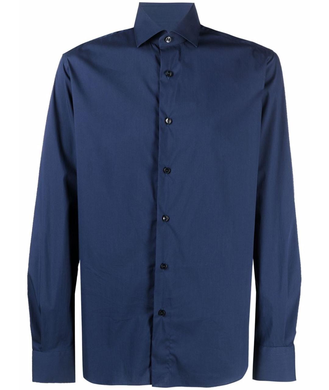 XACUS Синяя хлопковая классическая рубашка, фото 1