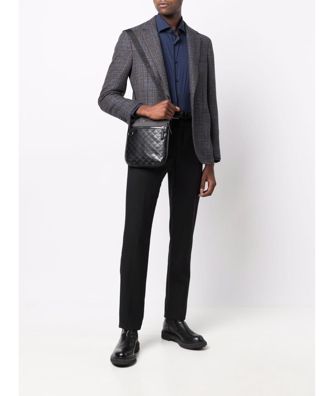 XACUS Синяя хлопковая классическая рубашка, фото 4