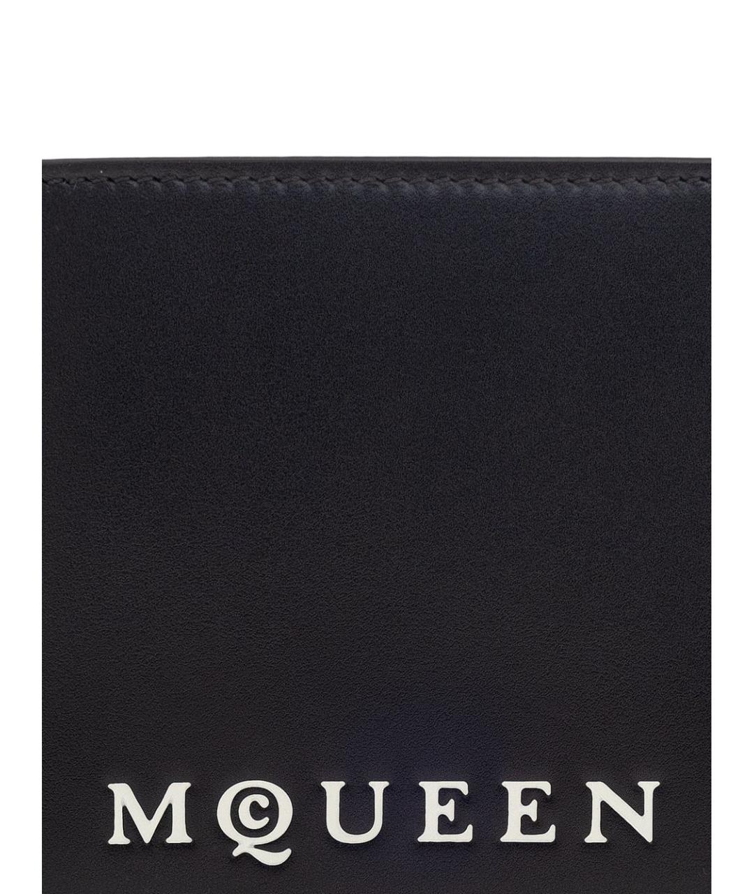ALEXANDER MCQUEEN Черный кожаный кошелек, фото 2