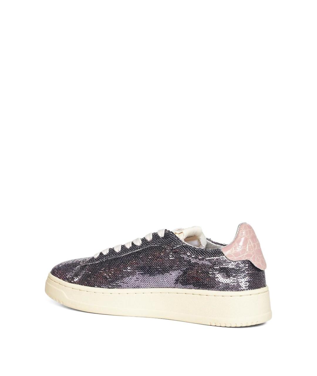 AUTRY Серебряные синтетические кеды, фото 3