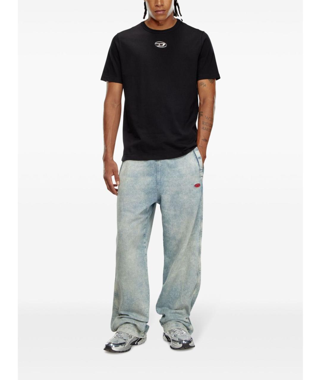 DIESEL Черная хлопковая футболка, фото 3