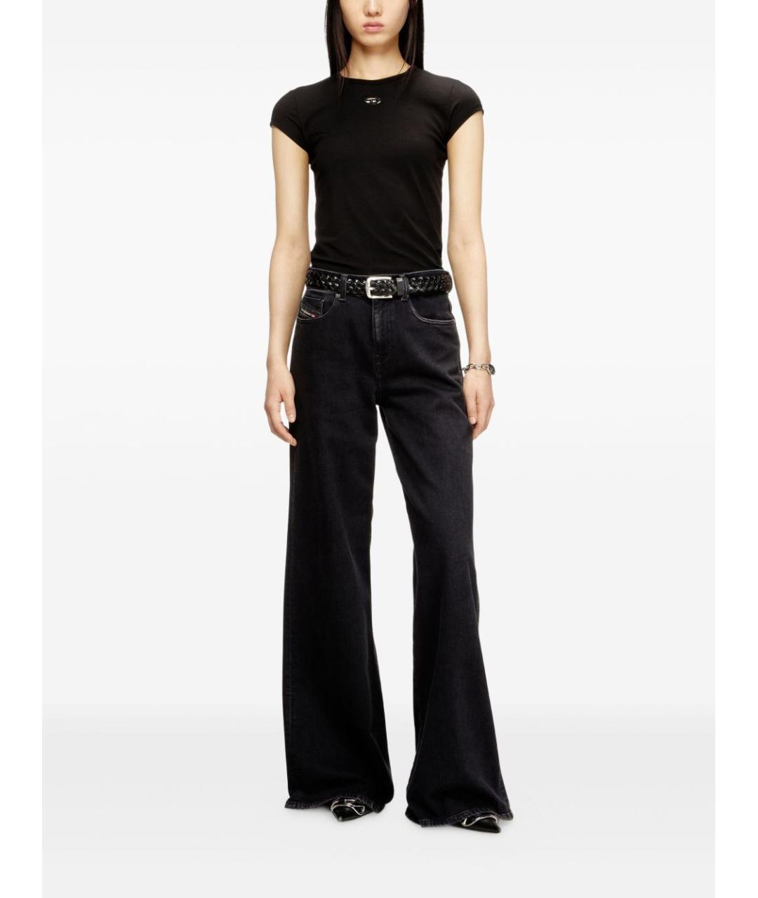 DIESEL Черная хлопковая футболка, фото 4