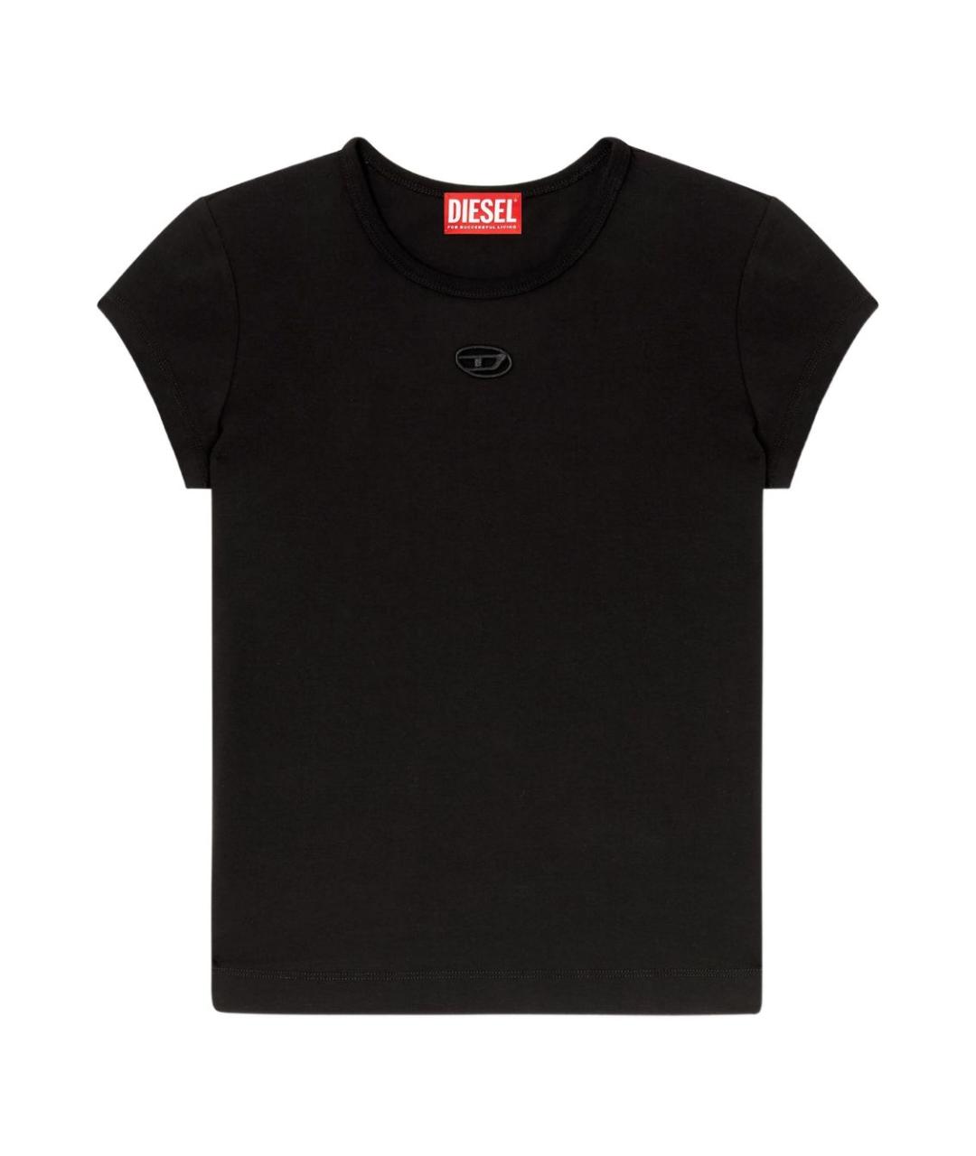 DIESEL Черная хлопковая футболка, фото 1