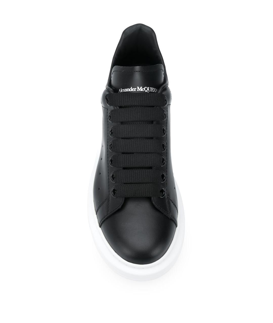 ALEXANDER MCQUEEN Черные кожаные кроссовки, фото 4