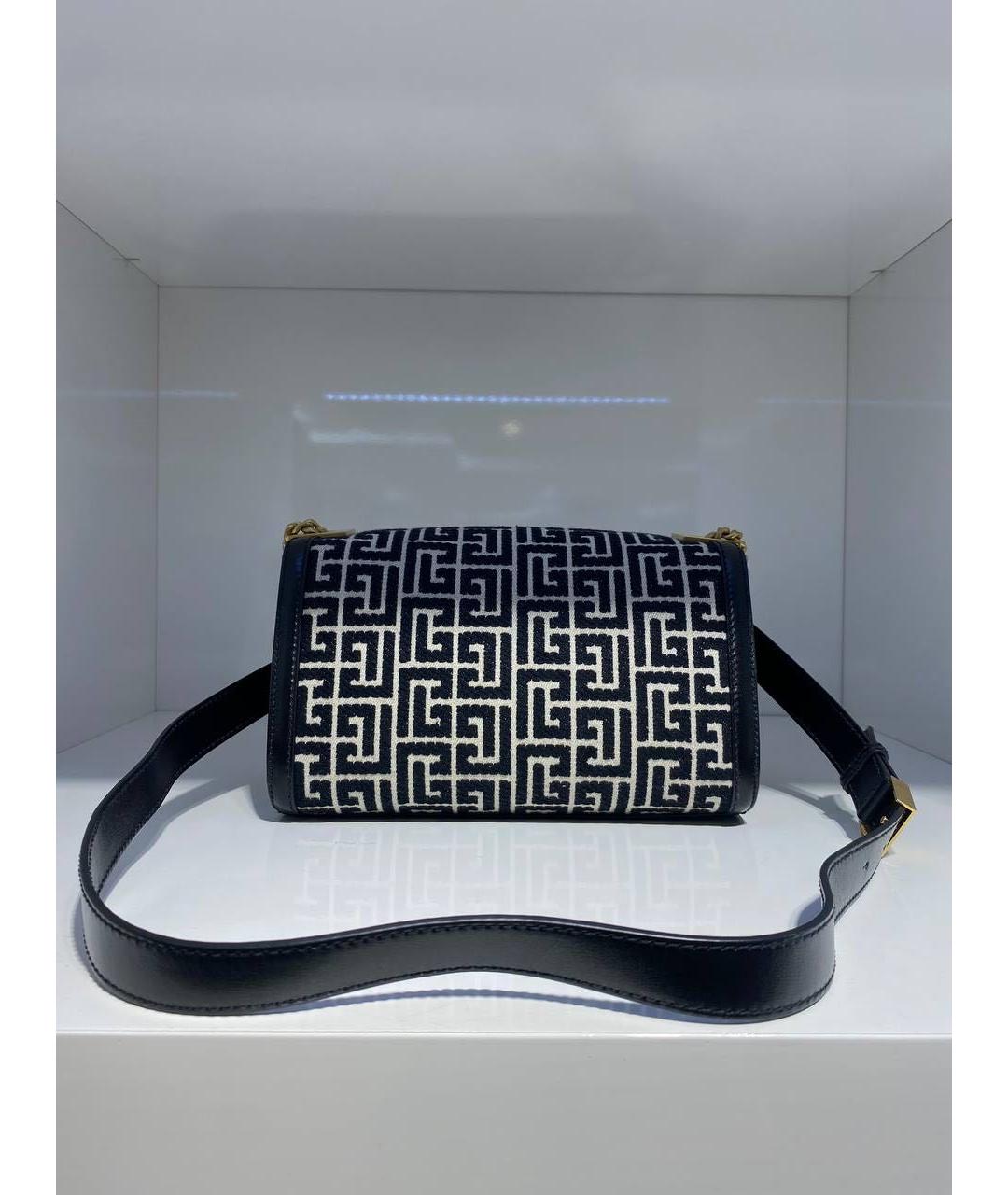 BALMAIN Черная кожаная сумка через плечо, фото 3