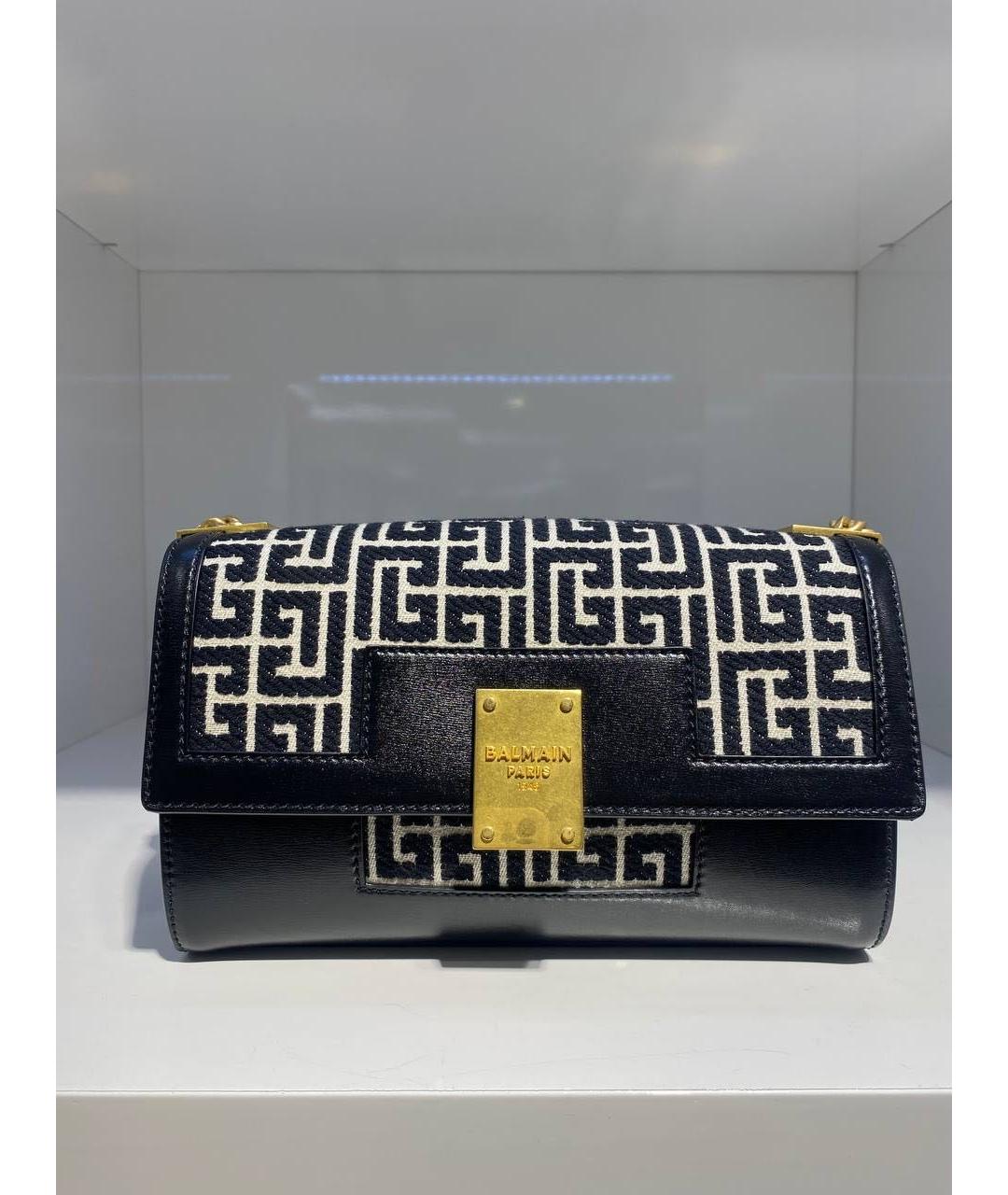 BALMAIN Черная кожаная сумка через плечо, фото 4