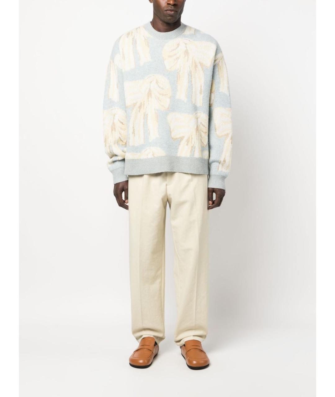 JIL SANDER Бежевые полиэстеровые повседневные брюки, фото 2