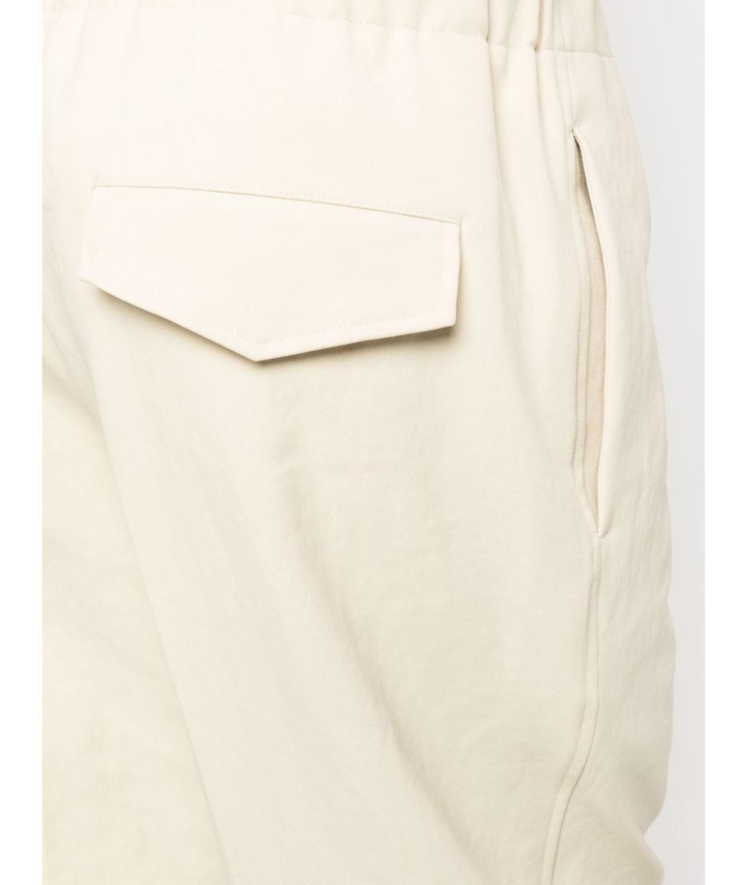 JIL SANDER Бежевые полиэстеровые повседневные брюки, фото 3