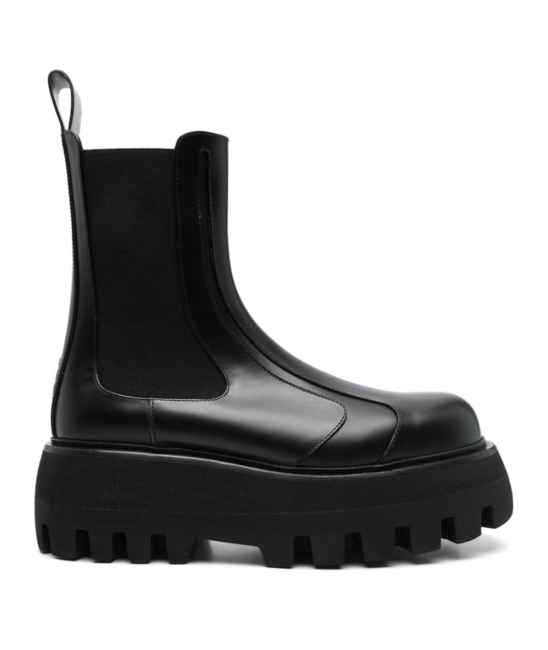 ALEXANDER MCQUEEN Черные кожаные ботинки, фото 1