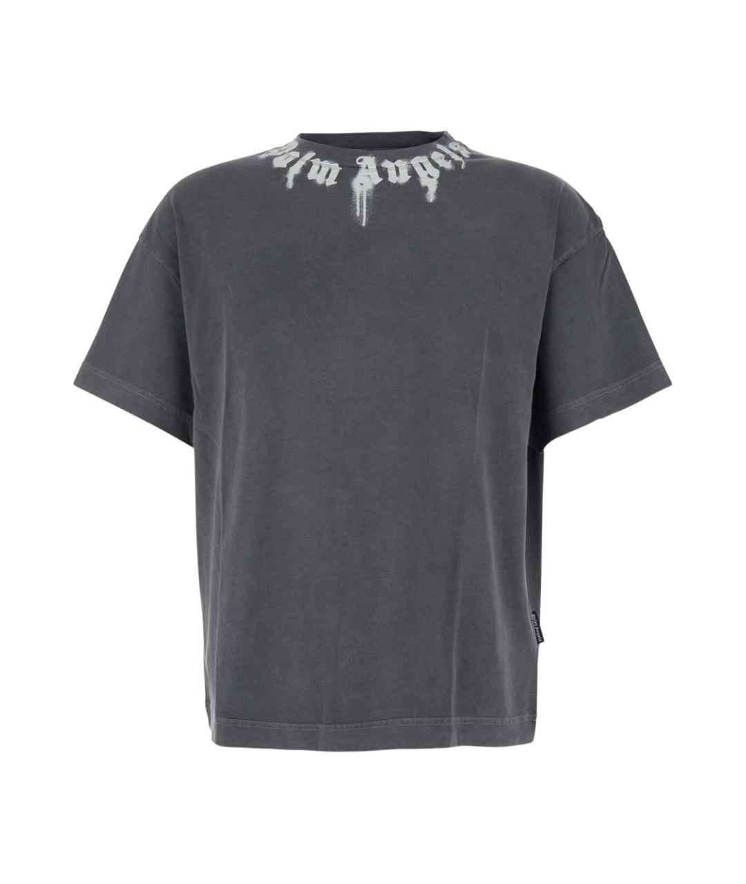 PALM ANGELS Серая хлопковая футболка, фото 1