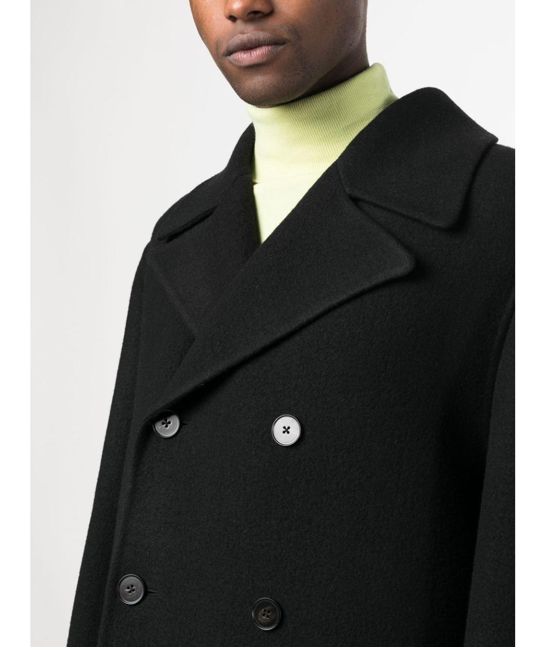 JIL SANDER Черное шерстяное пальто, фото 3