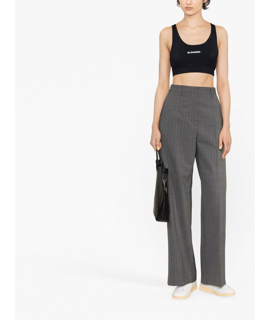 JIL SANDER Черная полиамидовая майка, фото 3