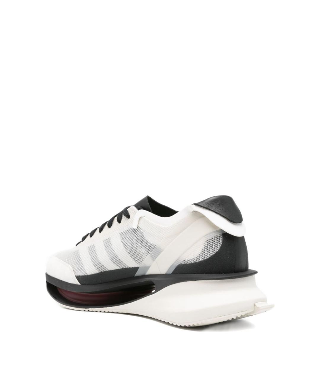 Y-3 Белые текстильные низкие кроссовки / кеды, фото 2