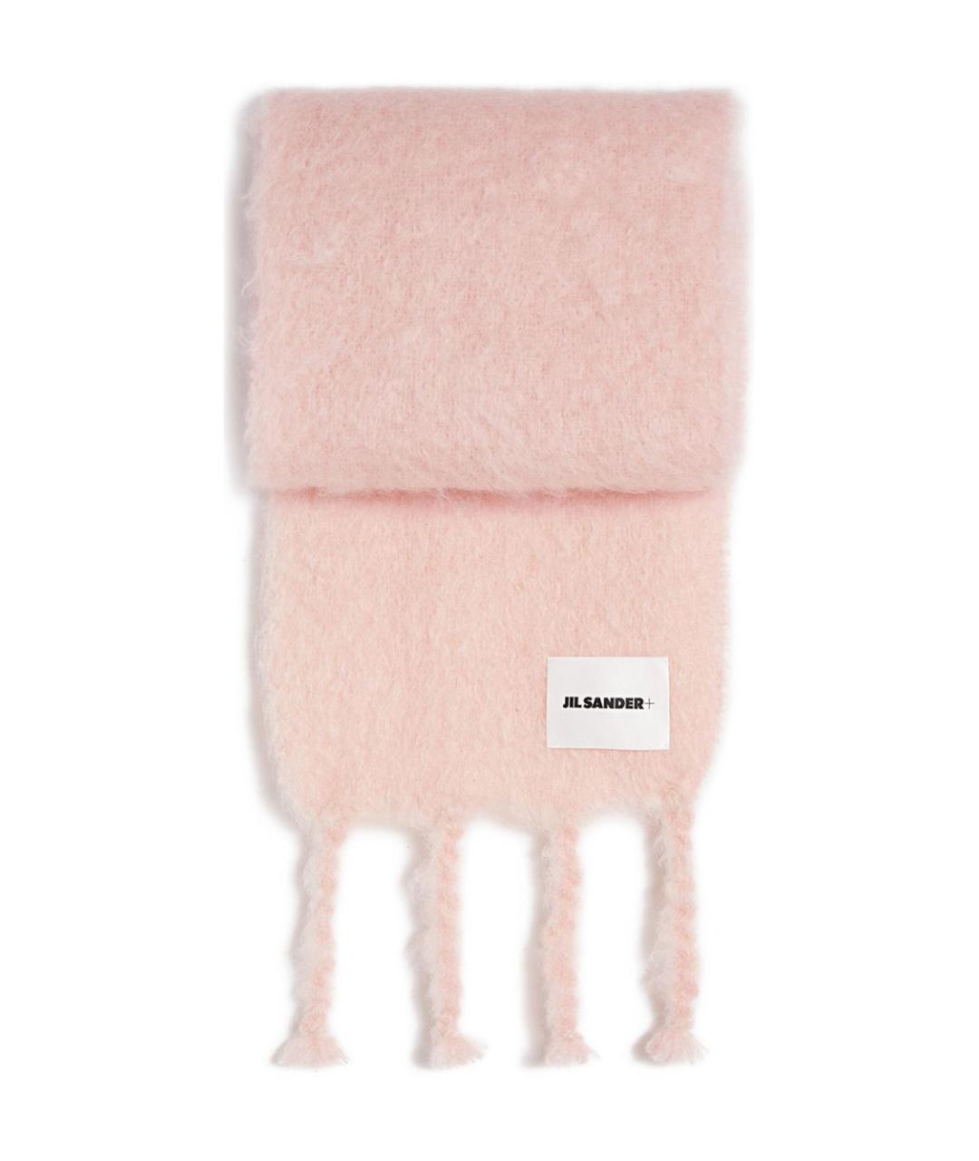 JIL SANDER Розовый шерстяной шарф, фото 1