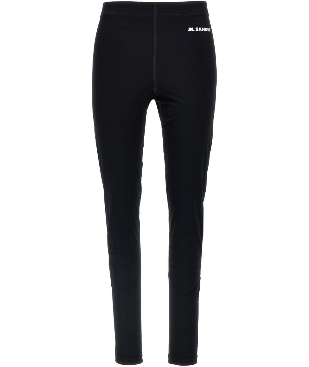 JIL SANDER Черные полиамидовые леггинсы и велосипедки, фото 1