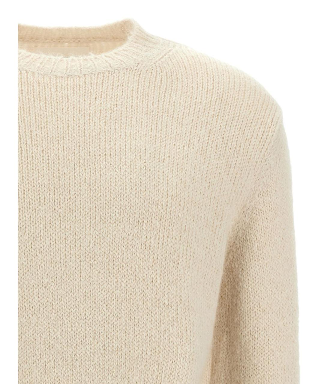 JIL SANDER Белый шерстяной джемпер / свитер, фото 3