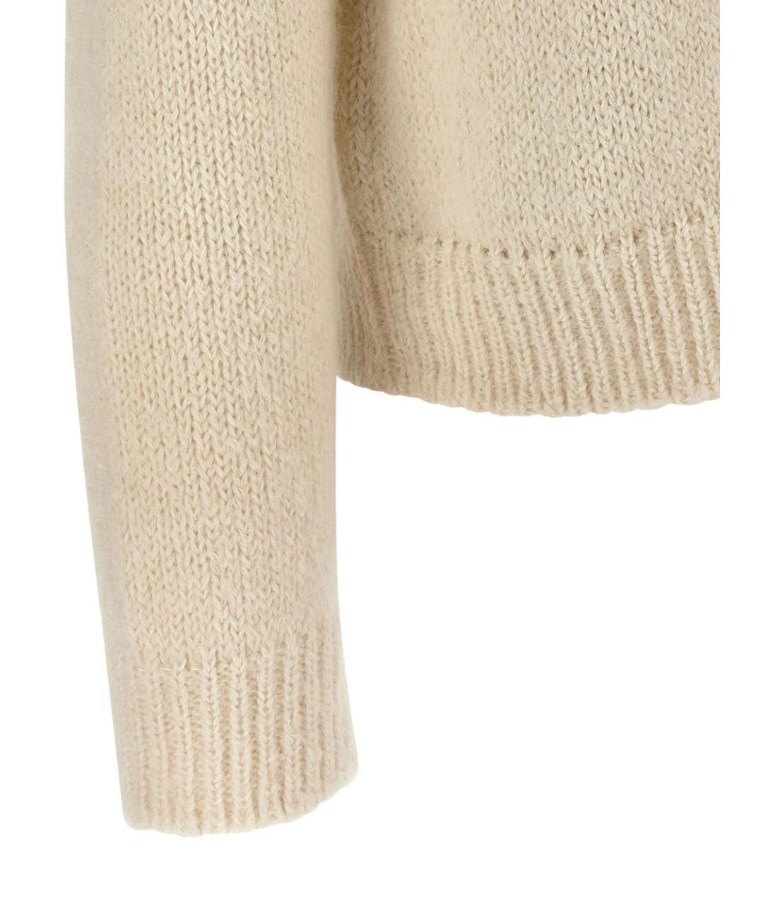 JIL SANDER Белый шерстяной джемпер / свитер, фото 2